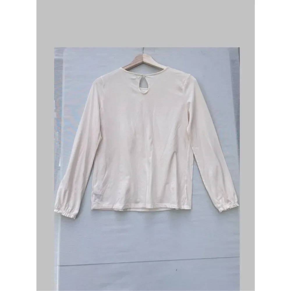 Old Navy Lace-Trim Long-Sleeve Jersey Top for Girls size XL(14-16)
